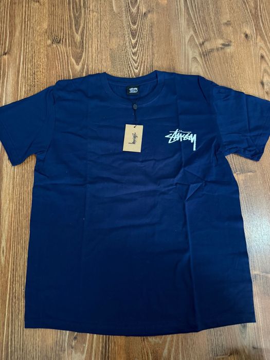 tricou stussy zar albastru