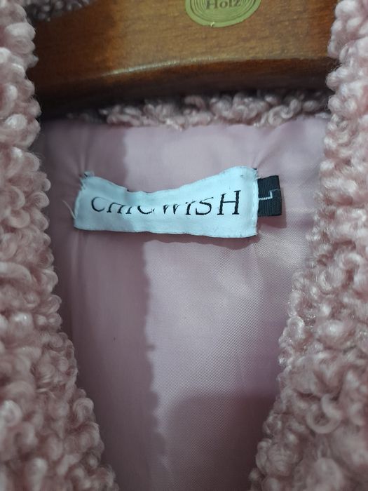 Прекрасно дамско палто в цвят пепел от рози