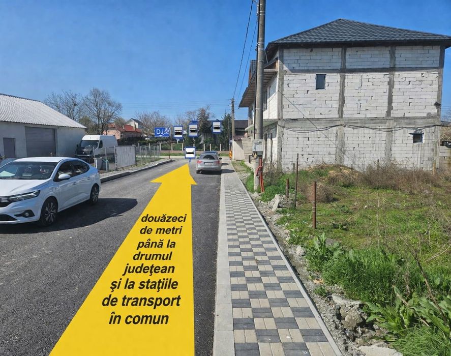 Vând Teren Intravilan în Valea Dacilor zonă centrală stradă asfaltată