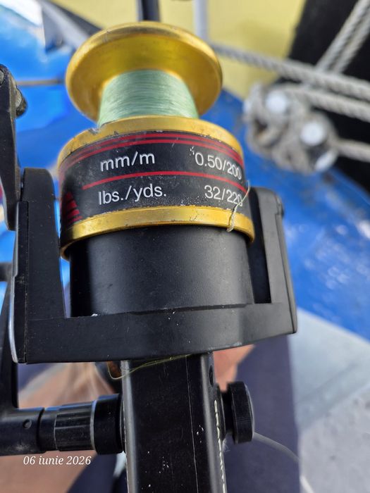 Lanseta carbon telescopica Daiwa + mulineta, ieftin
