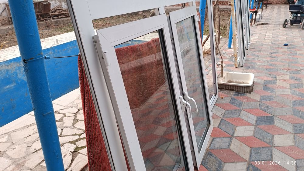 Акфа окна алюминий 2 шт