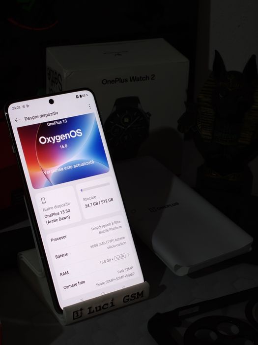 OnePlus 13 5G (Arctic Dawn) 512GB/16+12GB RAM Extra Box Garanție 2027