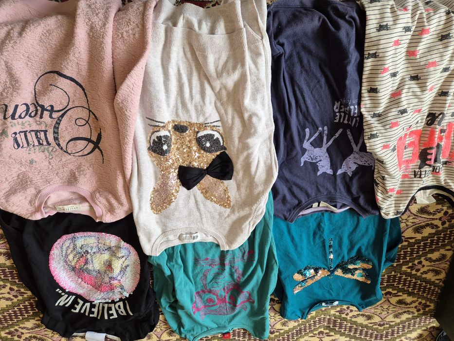 Блузки с дълъг ръкав и клинчета - 128-134см