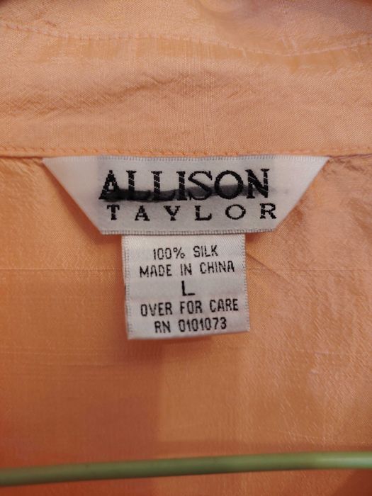 Bluza oranj de matase naturala tip shantung