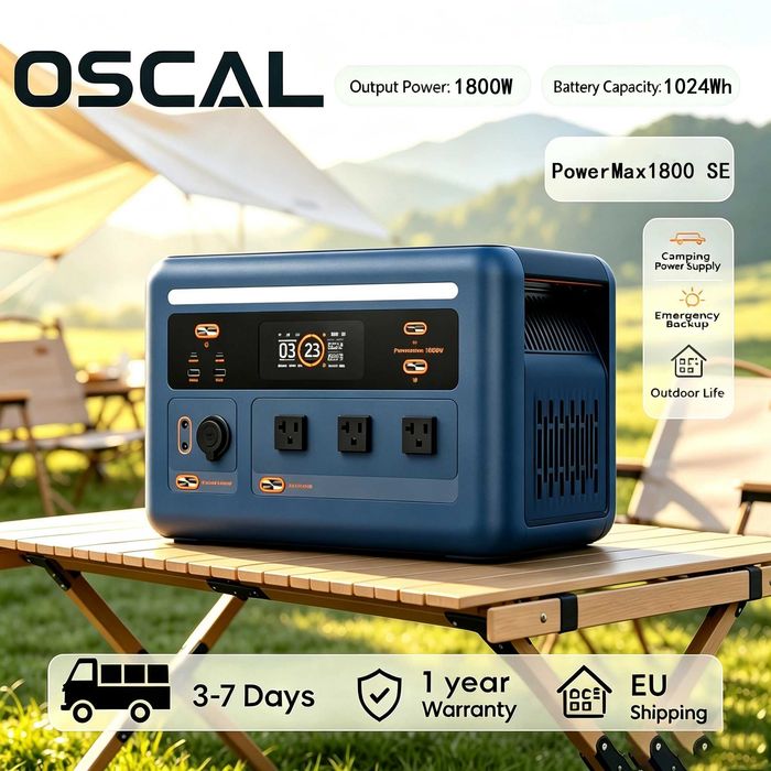 OSCAL PowerMax 1800SE – Преносима зарядна станция 1800W 1024Wh LiFePO4