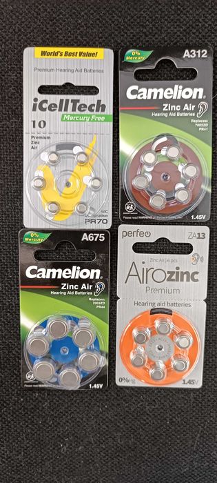 Батарейки для слуховых аппаратов