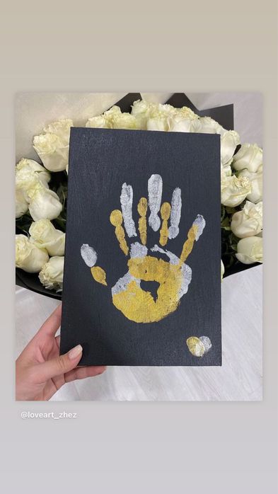 Отпечаток рук холст Для двоих