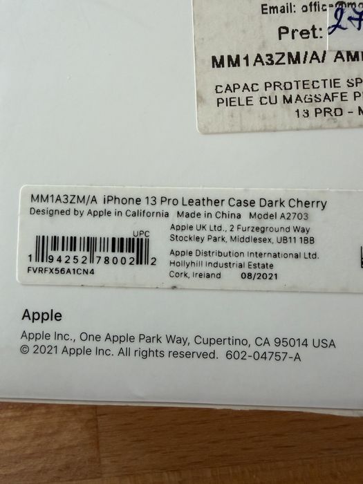 Husa iPhone 13 Pro leather piele originala Apple