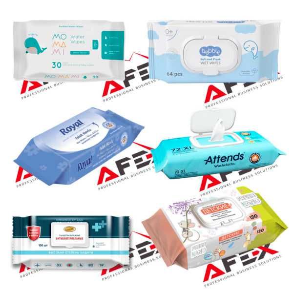 Автоматическая 6-рядная линия по производству влажных салфеток