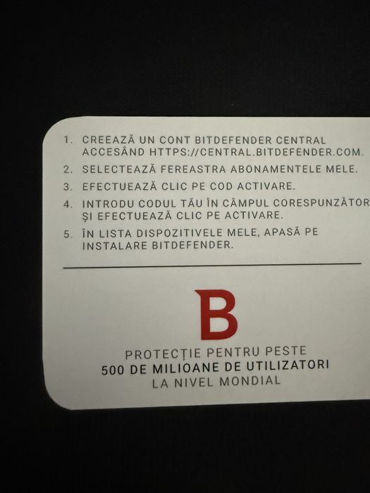 Licenta Bitdefender Antivirus Plus 1 Pc/1 An