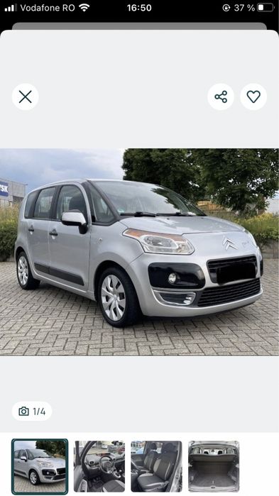 Citroen C3 Picasso 1.6HDI  euro 5 KM Reali