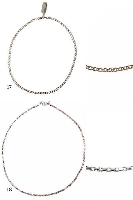 Сребърни колиета, медальони, верижки, синджири (тип ланец)