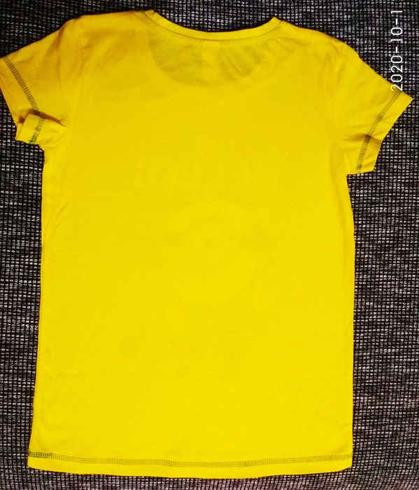 Футболка для девочек "Миньон", цвет желтый