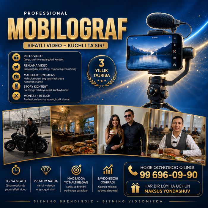 Mobilograf Xizmati Toshkent | Reels Video |