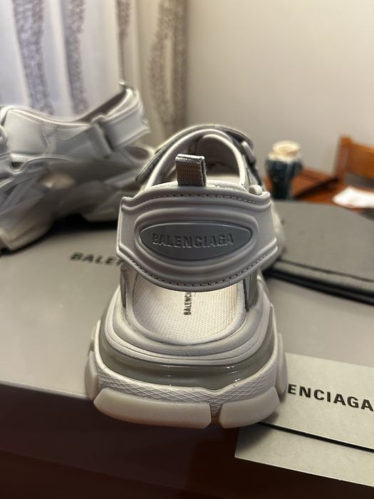 Balenciaga track sandals grey