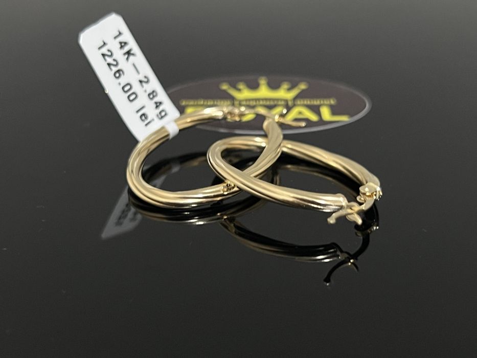Bijuteria Royal CB : Cercei dama aur 14k 585  2,84 gr