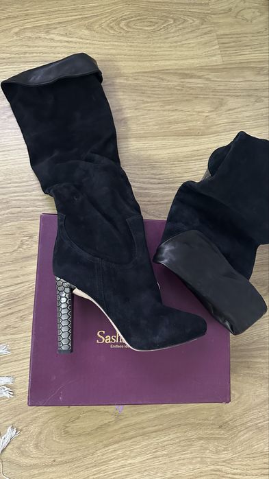 Ботфорты замшевые