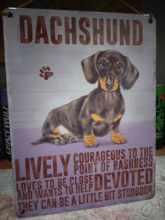 Метална ретро табела с куче от Германия