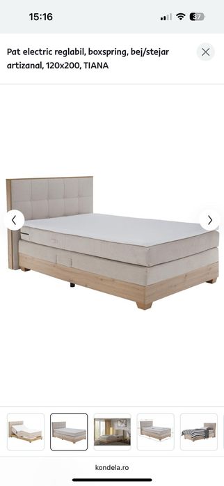 Vând pat pliabil electric 120/200 cm