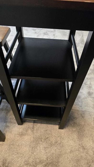 Masa de Tip Bar din Lemn cu Scaune de Bar