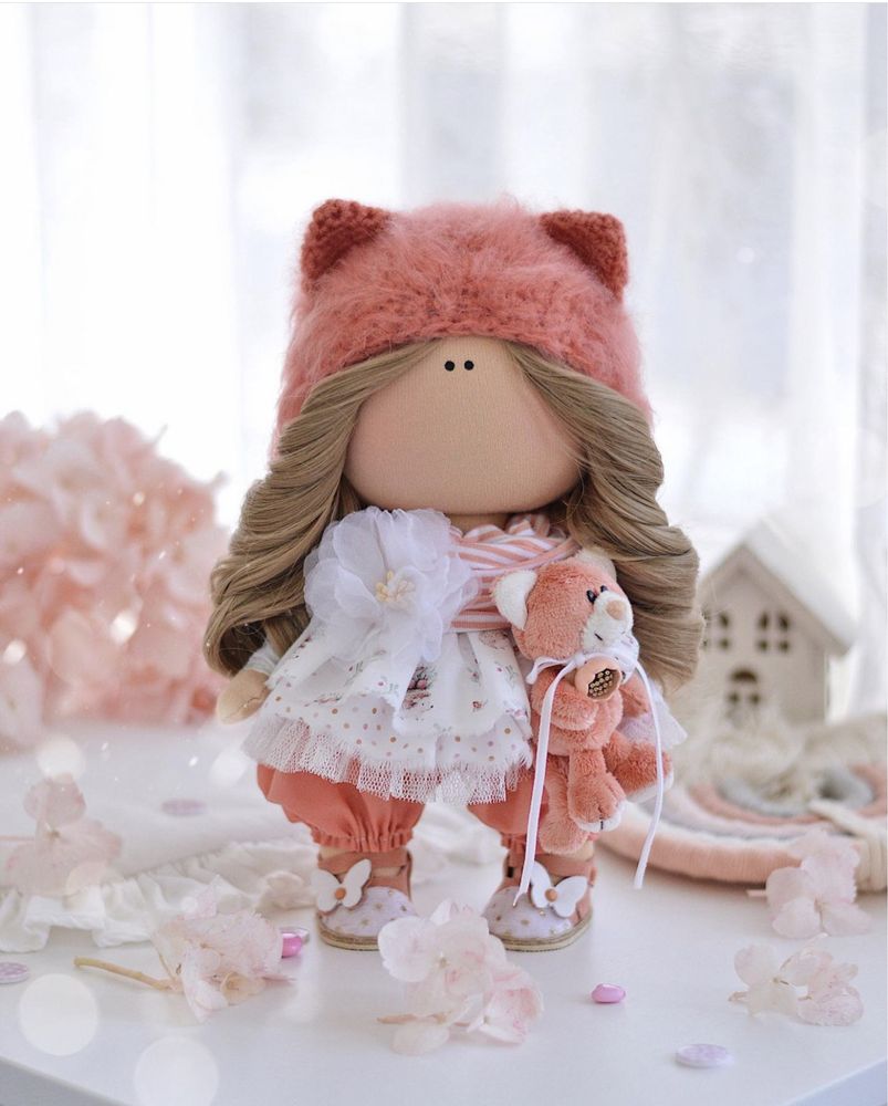 Текстильная интерьерная кукла Тильда-Галя
