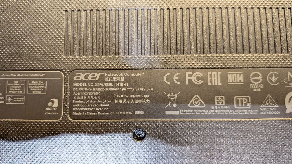 Acer Aspire 15 inch OM Window