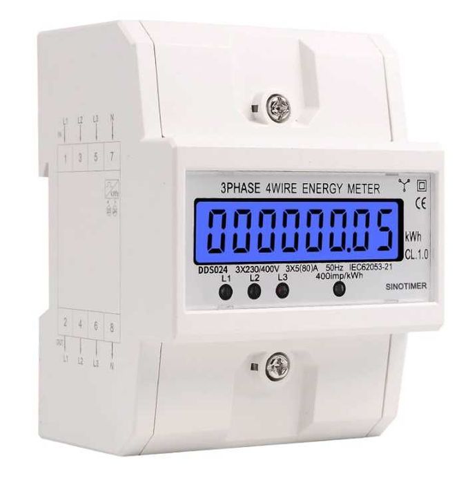 Трифазен електромер цифров 3 х 220 / 380V една тарифа