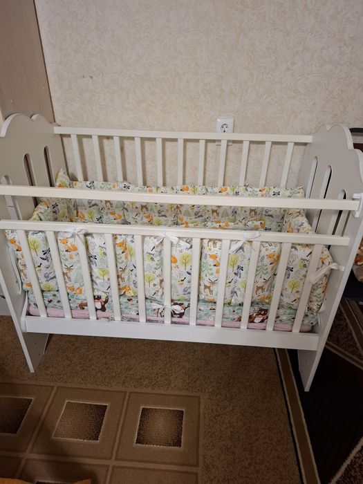 Бортики с одеялком + простынь на резинке