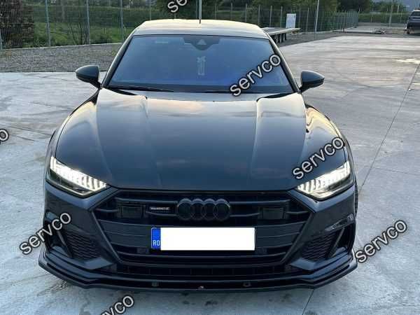 Prelungire splitter bara fata Audi A7 C8 S7 facelift pachet S Line 2017- v2  Maxton Design