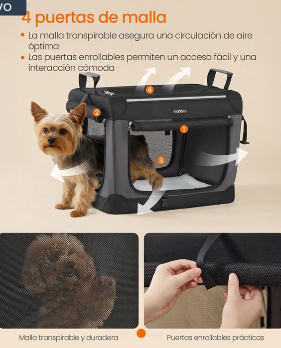 Сгъваема транспортна чанта за малки кучета FEANDREA