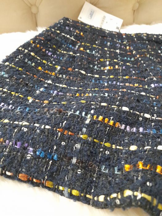 Pantaloni scurți cu talie înaltă din tweed Zara mărimea S