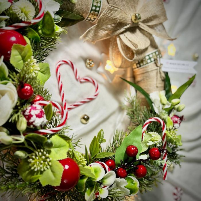 Новогодний декор, венок ручной работы