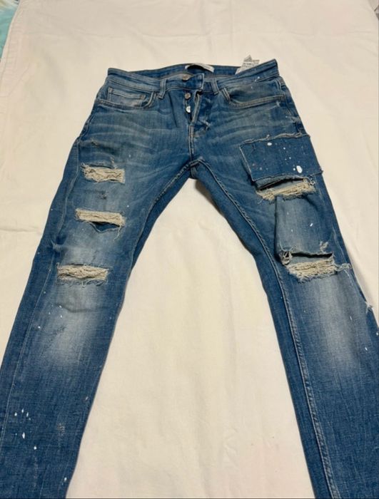 Blugi slim fit ripped