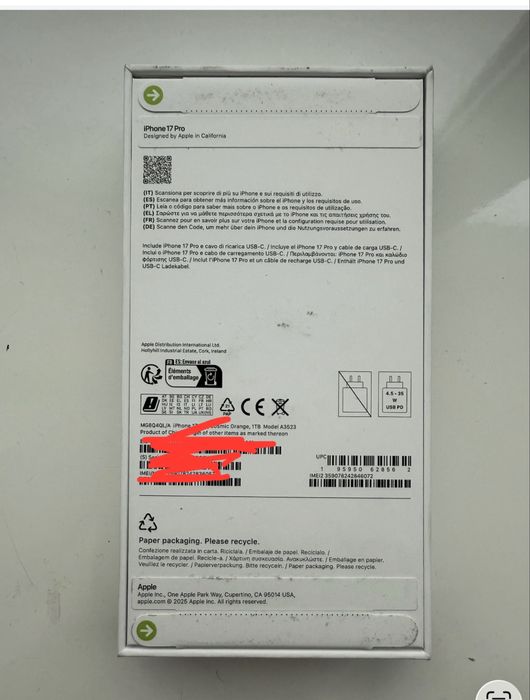 Iphone 17 pro/1 Тб