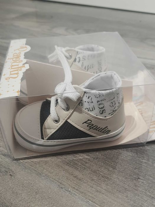 Pantofi bebe Papulin – NOI, în cutie, ideali pentru botez / cadou