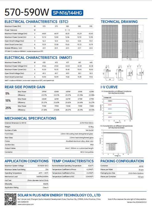 Соларни Панели На Склад 580W/440W