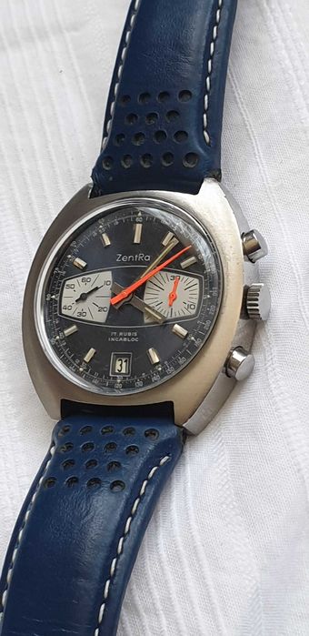 Винтидж швейцарски хронограф Zentra Valjoux 7734