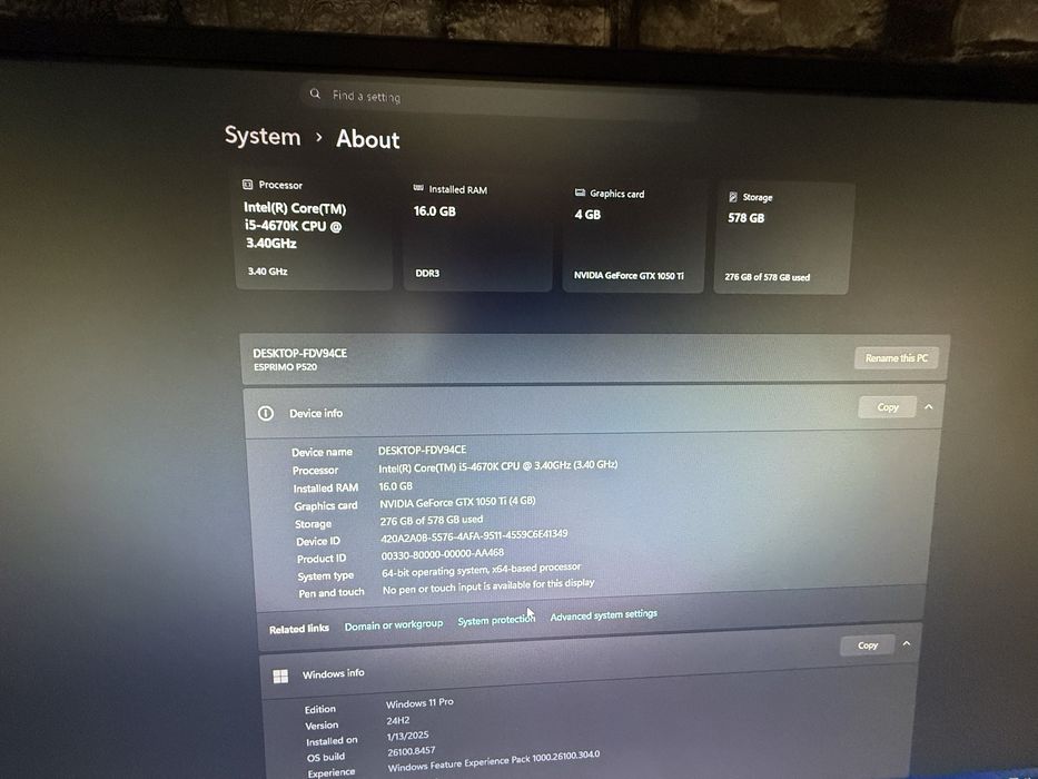 Gaming PC i5 + 16GB RAM + Monitor ASUS 144Hz