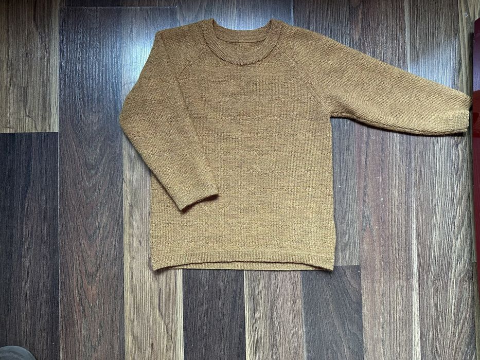 Set lana fina baby alpaca Wool It Pulover si Pantaloni 1-3 ani mustar