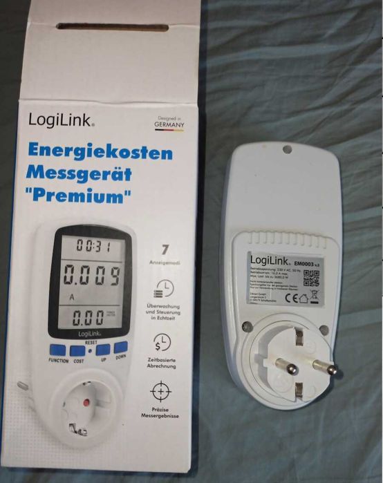Ватметър  LogiLink, мониторинг на консумацията на енергия, Енергометър