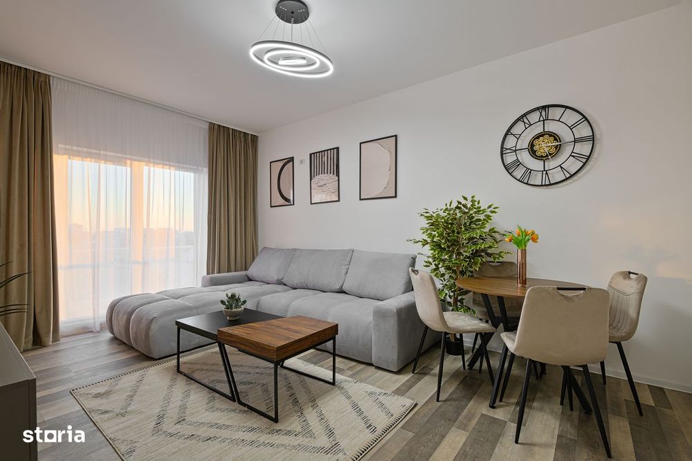 Prima utilizare ! Apartament 2 camere in bloc nou, 64 mp | Mobilat