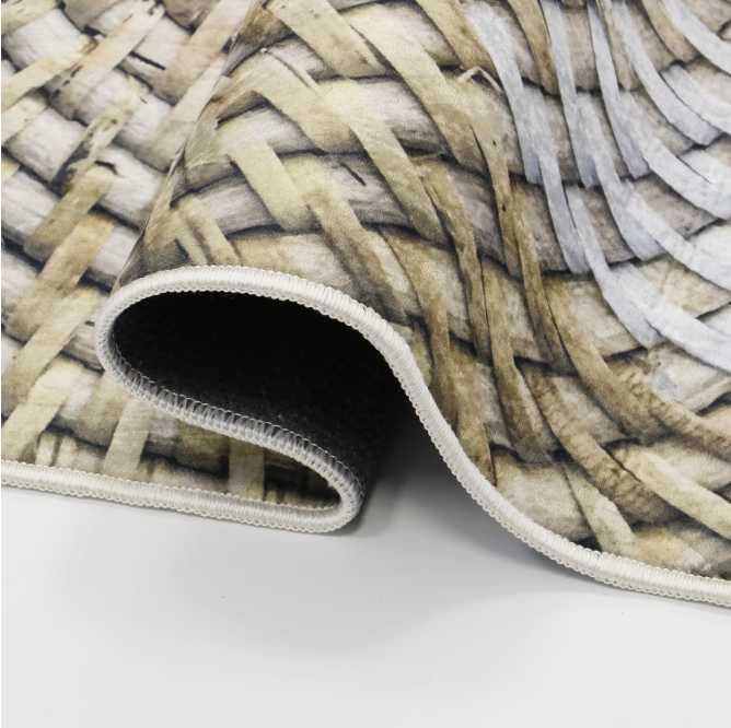 Covor cu model abstract stil ratan