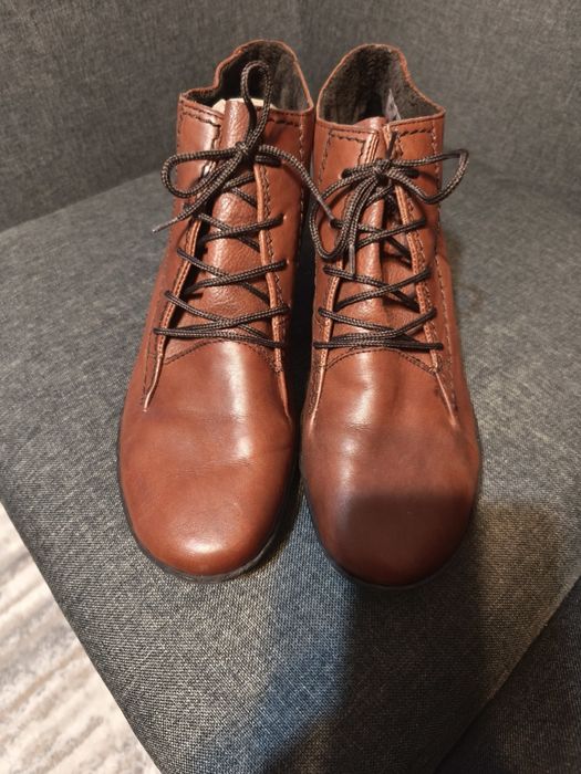 Боти, кожени, топла подплата, Rieker, 39