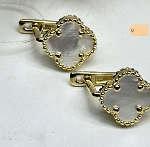 Золотые серьги 585 (ванклиф)