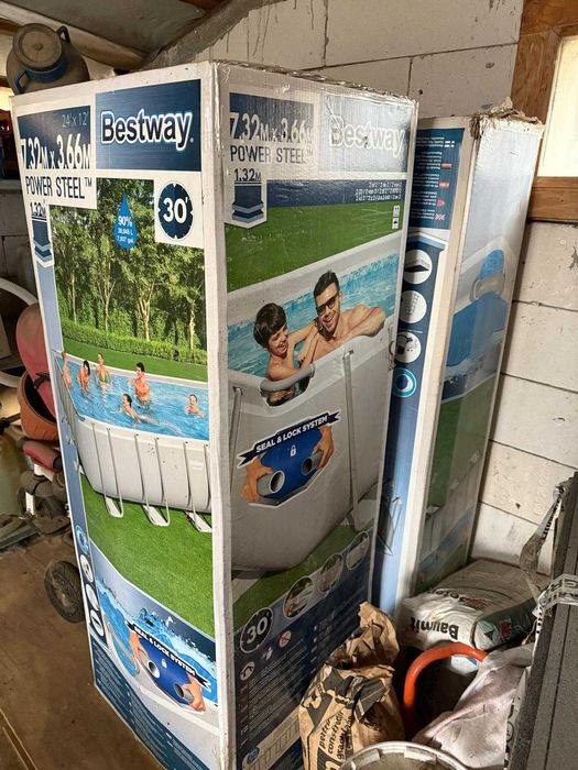Piscina noua in cutie 7.32mx3.66m 24'x12' power steel bestway
