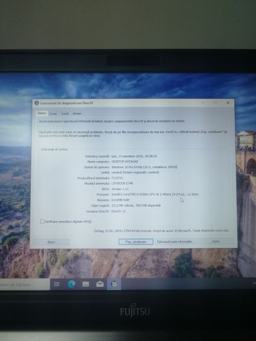 Laptop i5 6300U, 8 GB RAM, SSD 256GB posibilitate upgrade