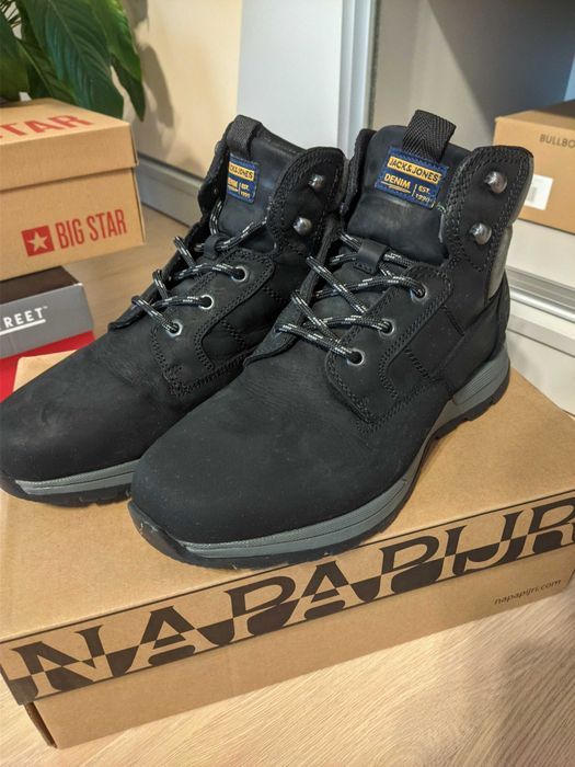 Bocanci piele cu sireturi Jack & Jones