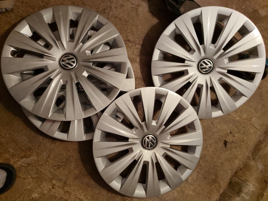 Set jante tablă R15 + capace originale Volskwagen R15