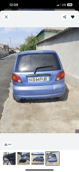 Arenda matiz 2009 yil 420,000 km