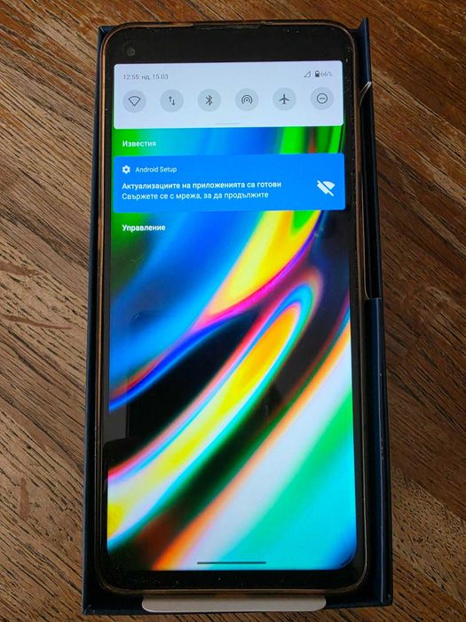 Motorola Moto G9 Plus 128GB, много запазен, с кутия и зарядно